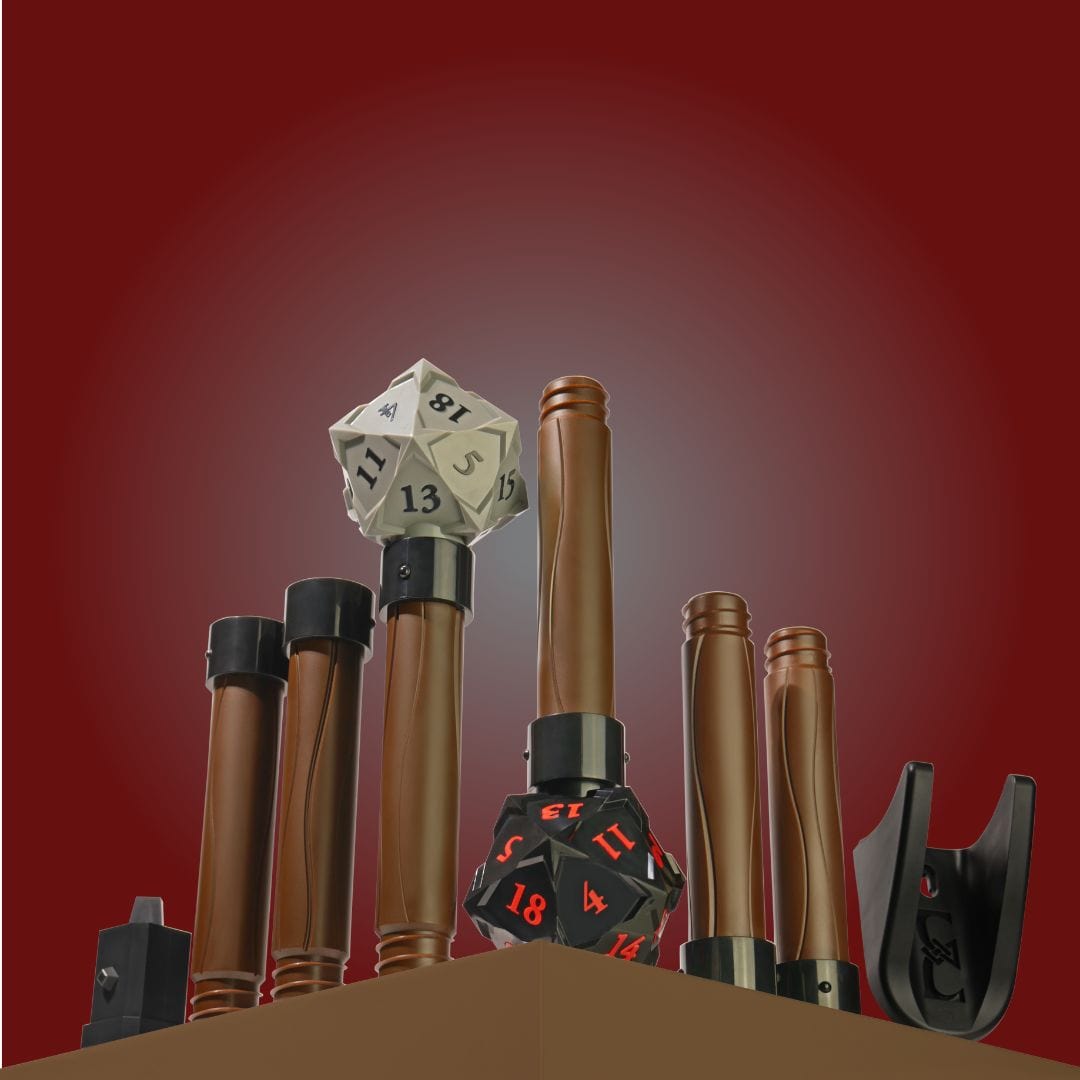 Deluxe D20 Staff of Critical Hits - Role Playing Collectible Bundle
